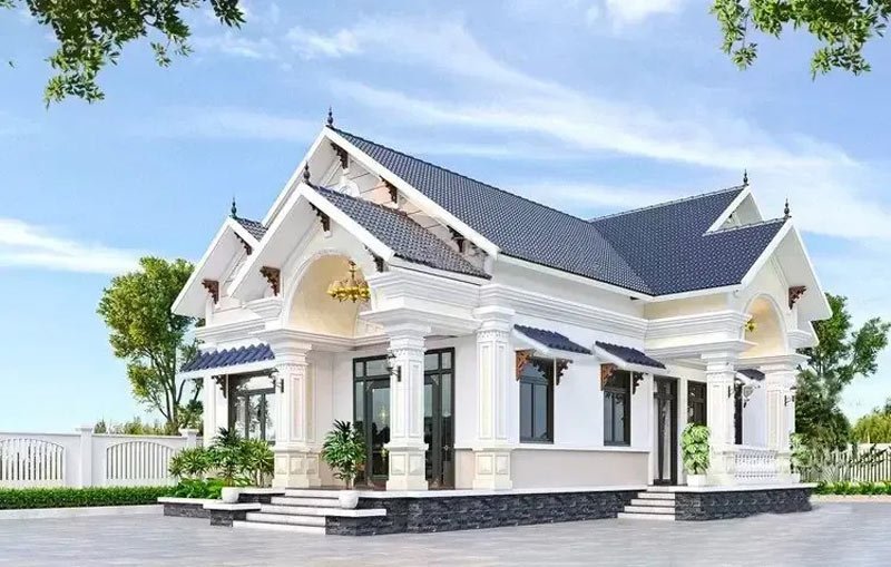 Nhà cấp 4 mái thái 3 phòng ngủ